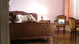 Pussy licking and fingering with lesbians in stockings