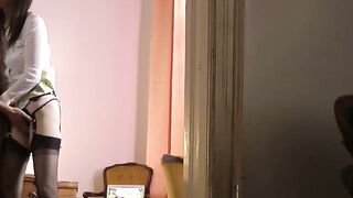 Pussy licking and fingering with lesbians in stockings