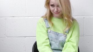 Interrogated blonde teen Nikole Nash fucked after thievery