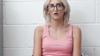 Blonde robber Tallie Lorian riding naughty security guard