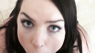 Nasty teen Raven Reign deepthroats stepdad before banging