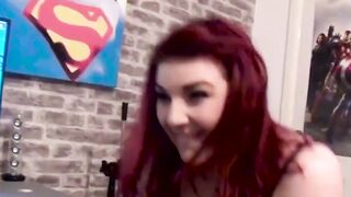 Big tits Lucy Lane goes down on a horny nerd cock sucking it