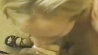 Busty amateur babe sucks dick and fucks missionary style