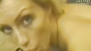 Busty amateur babe sucks dick and fucks missionary style