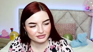 Busty redhead amateur babe on webcam