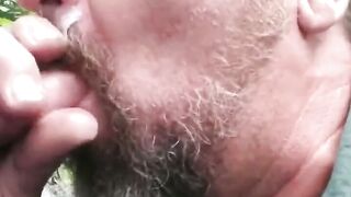 Older Man Sucks Young Cock Outdoors