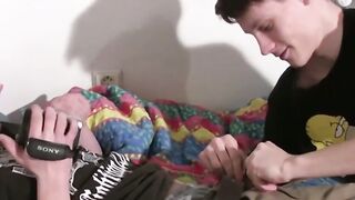 Shy Steve Maxx fucked doggystyle bareback after sucking cock