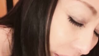 Asian MILF with big tits takes a big cock inside her hairy pussy