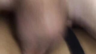 Black haired teen deepthroats a big and veiny dick