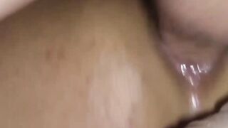 Black haired teen deepthroats a big and veiny dick