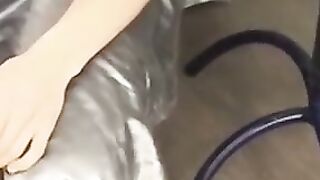 Horny teenager Dimik masturbates his thick throbbing cock