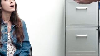 Teen brunette Gianna Gem doggystyle hard pounded by officer
