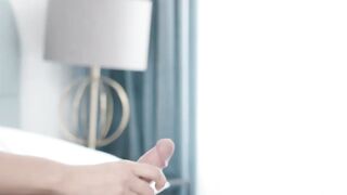 Sensual foreplay and romantic fucking ends with hot creampie