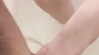 Buxom amateur babe tongue fucked and swallows big cock