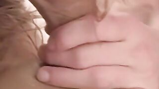 Buxom amateur babe tongue fucked and swallows big cock
