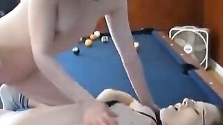Lesbian Pool Masturbation