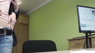 Naughty beauty ass slammed and filmed by false loan agent