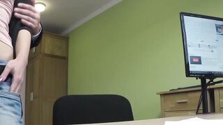 Naughty beauty ass slammed and filmed by false loan agent