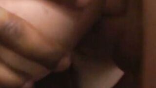 Naughty babe Tiffany Hopkins gives blowjob in wild threesome