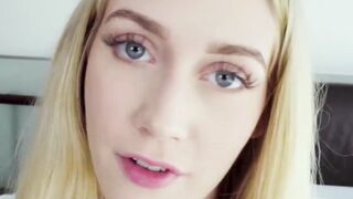 Sexy blonde Emma Starletto ball licking deepthroat for cum