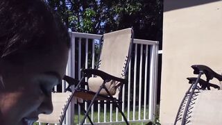 Natural tits babe Katt Garcia anal drilled hardcore by pool