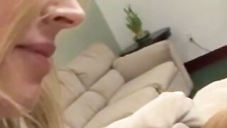 Hot MILF fingering and licking brunette babes pussy