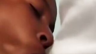 Young ebony pussy pounded doggystyle before reverse cowgirl