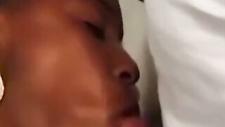 Young ebony pussy pounded doggystyle before reverse cowgirl