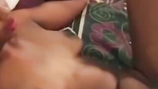Teen ebony babe fucked missionary ends with jizz on pussy