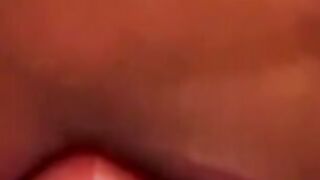 Teen ebony babe fucked missionary ends with jizz on pussy