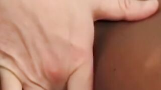 Teen ebony babe fucked missionary ends with jizz on pussy
