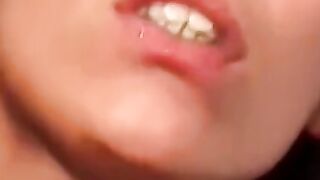 Natural tits babe fingered and pounded for cum in mouth