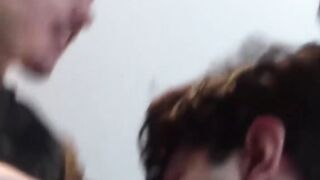 Attractive stud sucks cock and balls till rock hard