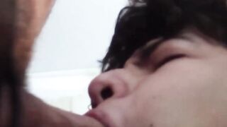 Attractive stud sucks cock and balls till rock hard