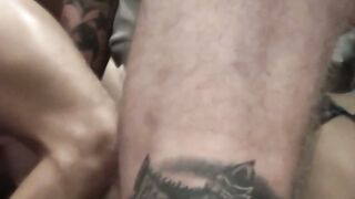 Close up barebacking with a cock hungry twink
