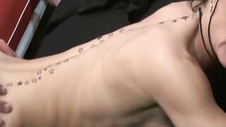 MILF and her friend blowing many cocks in an orgy fuck fest