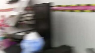Pretty natural tits babe moans during passionate pussy play