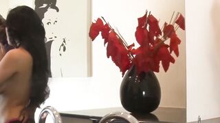 Voluptuous Euro maid gets pretty to fuck handsome black man