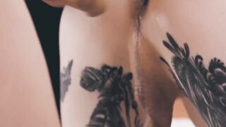 Lesbian fed cum by TS Lena Kelly after missionary pounding