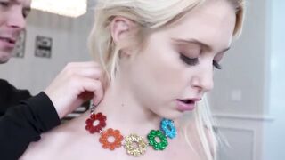 Blonde Chloe Cherry ravaged by two big cocks while squirting