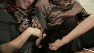 Busty slave groped and fucked in public
