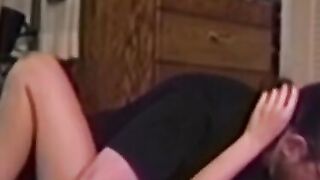Vintage brunette babe fucked doggystyle by big mature cock