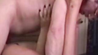 Vintage brunette babe fucked doggystyle by big mature cock