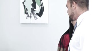 Gorgeous Jade Kush and Nyomi Star receives creamy facial after getting fucked by hunk