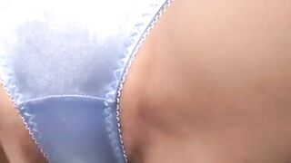 Redhead Japanese cutie outdoor solo pussy playing and peeing