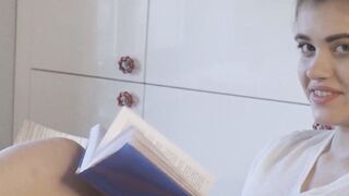 Naughty young European Kata D moans while finger fucking
