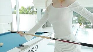 Fucked A Beautiful Teen on the Pool Table while Her Boyfriend was Away