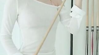Fucked A Beautiful Teen on the Pool Table while Her Boyfriend was Away