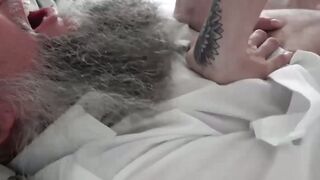 Seductive teeny drains all of seniors cum out