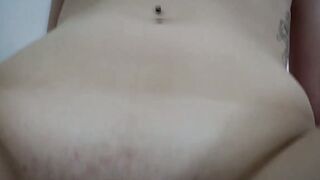 Teen April Reid forbidden stepdad POV pounding for facial